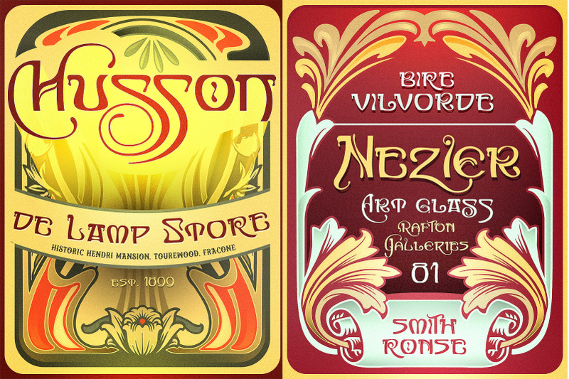 de-mucha-art-nouveau-style-font