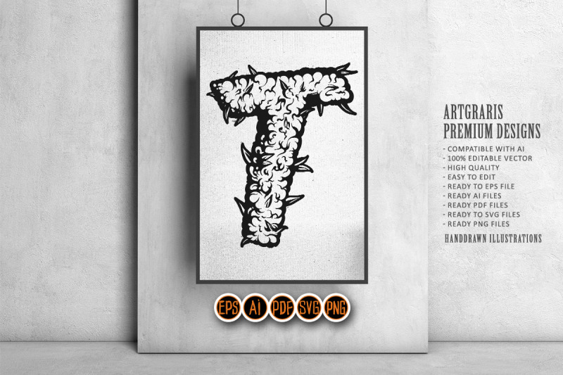 marijuana-t-letter-outline-monochrome
