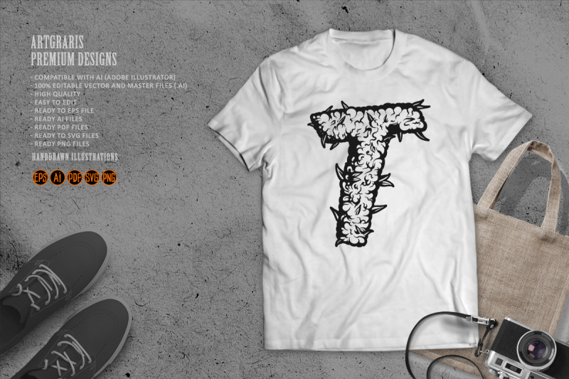 marijuana-t-letter-outline-monochrome