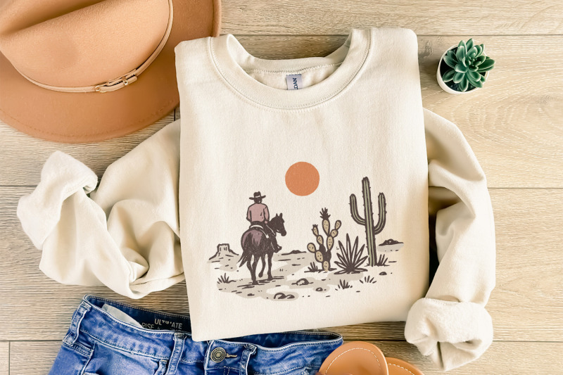 western-cowboys-png-western-sublimation-desert-dust-cactus-retro-vi