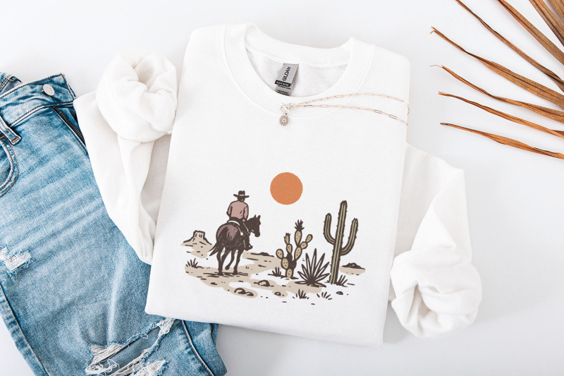 western-cowboys-png-western-sublimation-desert-dust-cactus-retro-vi