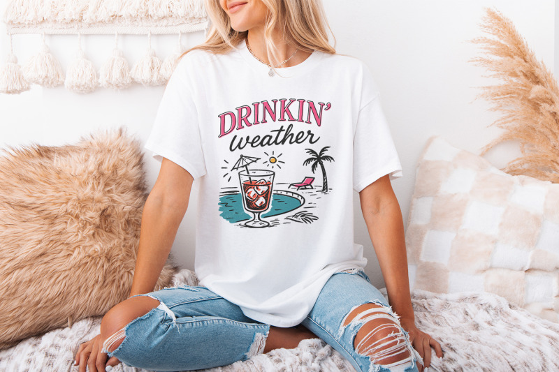 drinkin-039-weather-png-varsity-png-tubing-shirt-png-trendy-summer-png