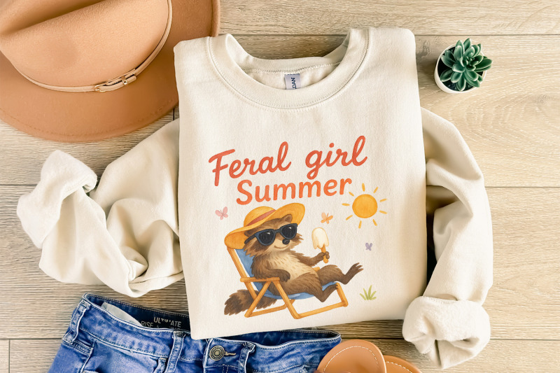 feral-girl-summer-raccoon-png-funny-raccoon-png-cowgirl-raccoon-png