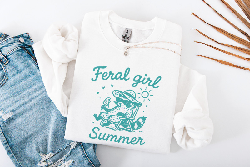 feral-girl-summer-raccoon-png-funny-raccoon-cowgirl-png-western-dig