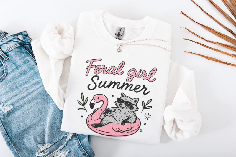 feral-girl-summer-raccoon-png-funny-raccoon-png-cowgirl-raccoon-png
