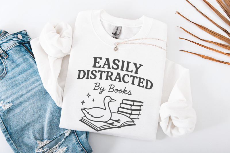 easily-distracted-by-books-png-trendy-bookish-png-silly-goose-design