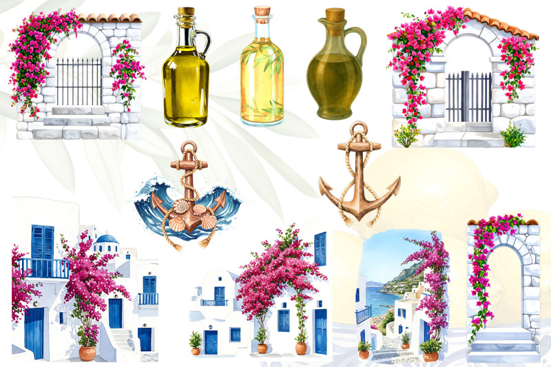 mediterranean-coastal-summer-clipart-beach-travel-illustrations