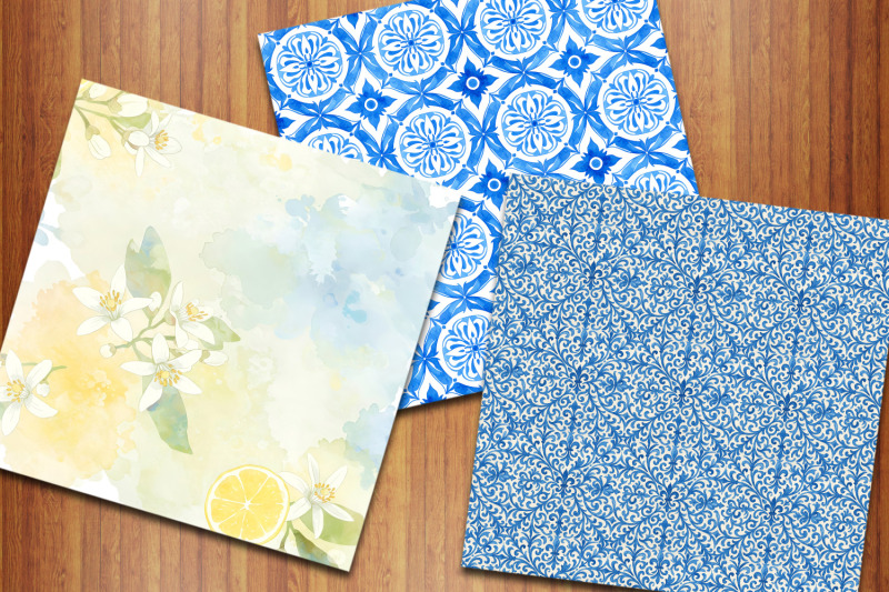mediterranean-summer-digital-papers-azulejo-tiles-backgrounds