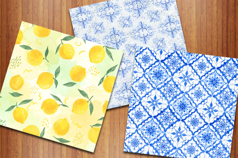 mediterranean-summer-digital-papers-azulejo-tiles-backgrounds