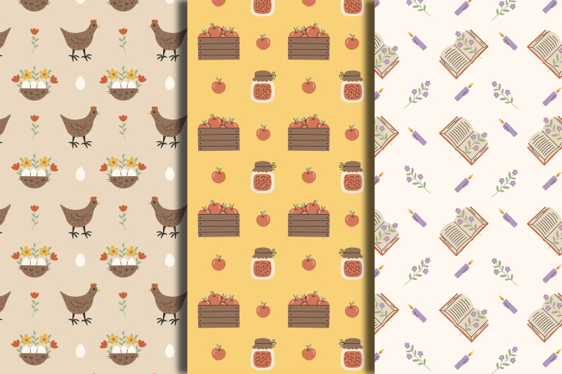 summer-countryside-seamless-patterns