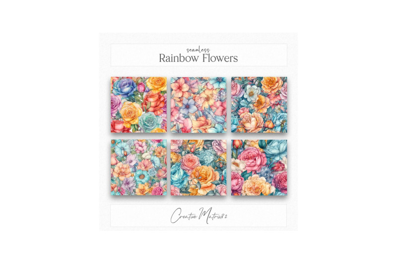 rainbow-flowers-seamless-digital-paper