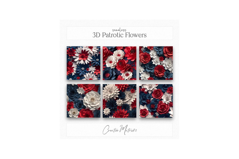 3d-patriotic-flowers-seamless-digital-paper