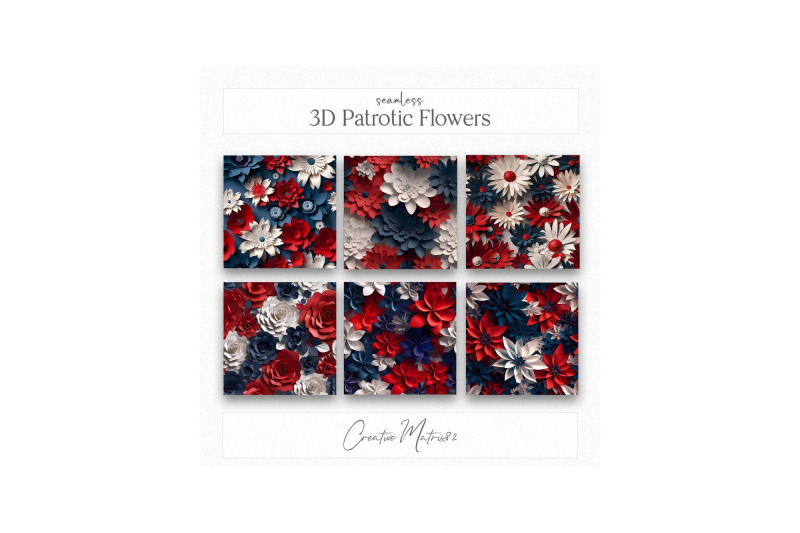 3d-patriotic-flowers-seamless-digital-paper