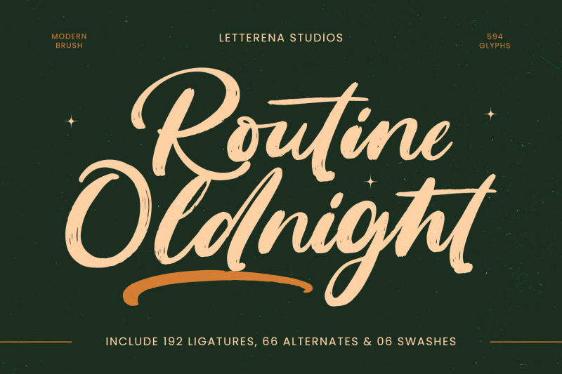 routine-oldnight-modern-brush-font