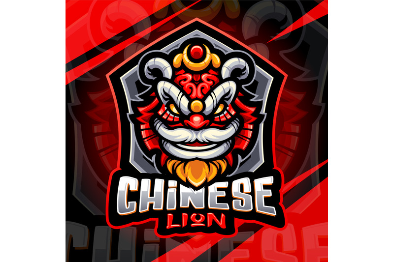 chinese-lion-head-esport-mascot-logo-design