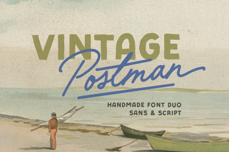 vintage-postman-handmade-font-duo