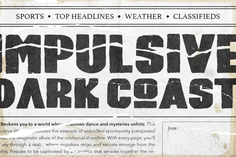 dexlite-bold-rough-font