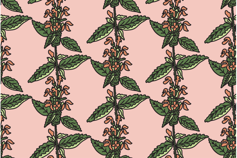 botanical-floral-seamless-pattern-with-small-flowers-on-branches-vecto