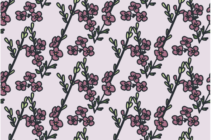 botanical-floral-seamless-pattern-with-small-flowers-on-branches-vecto