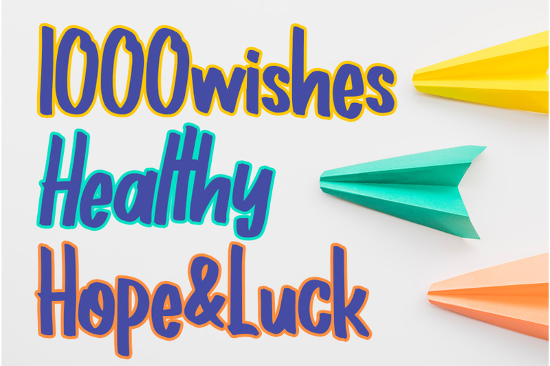 1000-wishes-origami-handwriting-font