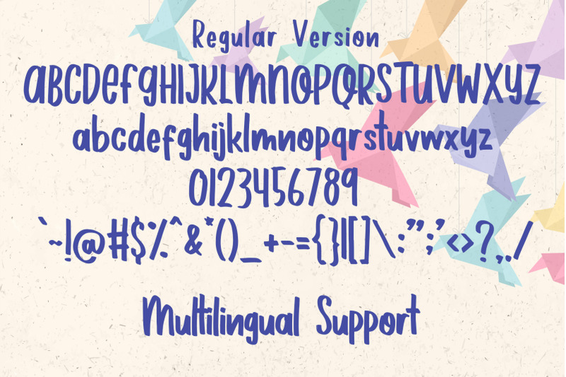 1000-wishes-origami-handwriting-font