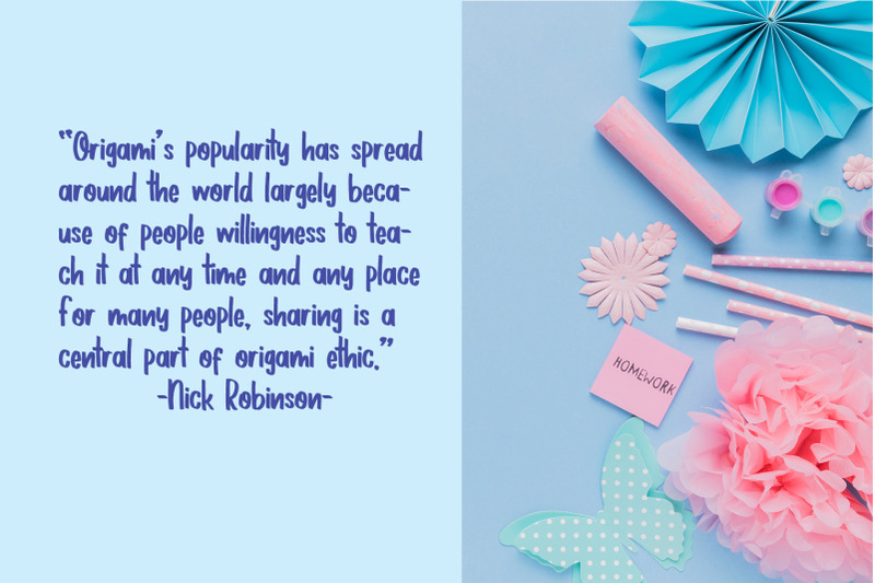 1000-wishes-origami-handwriting-font