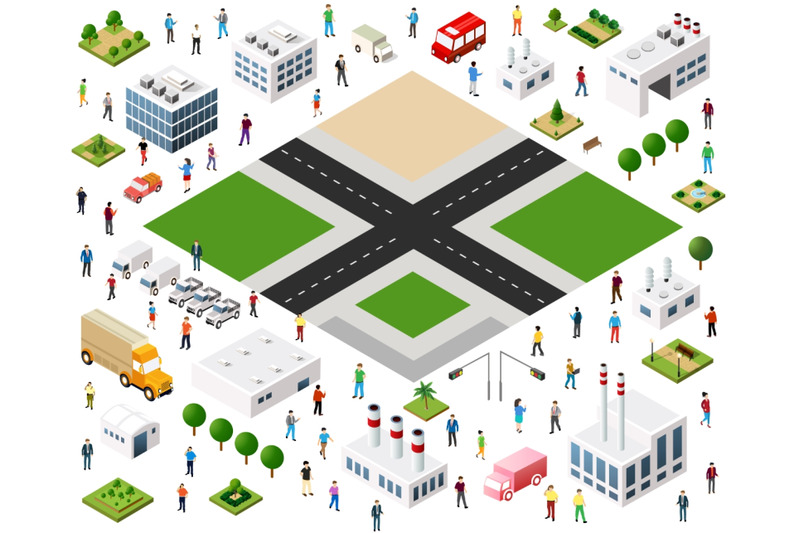 urban-landscape-planning-with-isometric-buildings-roads-and-people