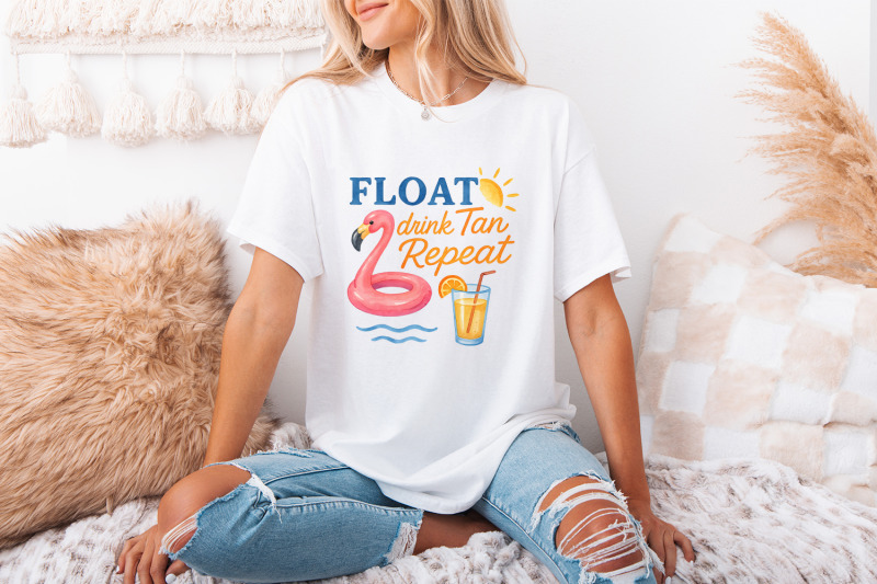 float-drink-tan-repeat-shirt-summer-beach-life-png-pool-party-day-dr