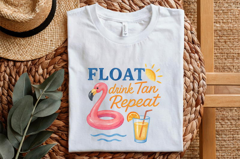 float-drink-tan-repeat-shirt-summer-beach-life-png-pool-party-day-dr