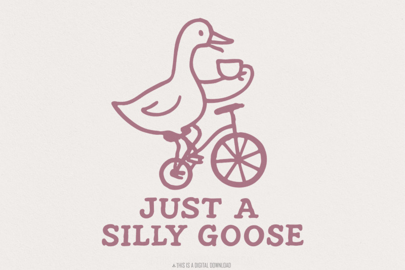 just-a-silly-goose-png-funny-goose-drinking-tea-on-bicycle-whimsical