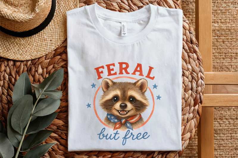 feral-but-free-raccoon-png-patriotic-animal-retro-art-4th-of-july-am