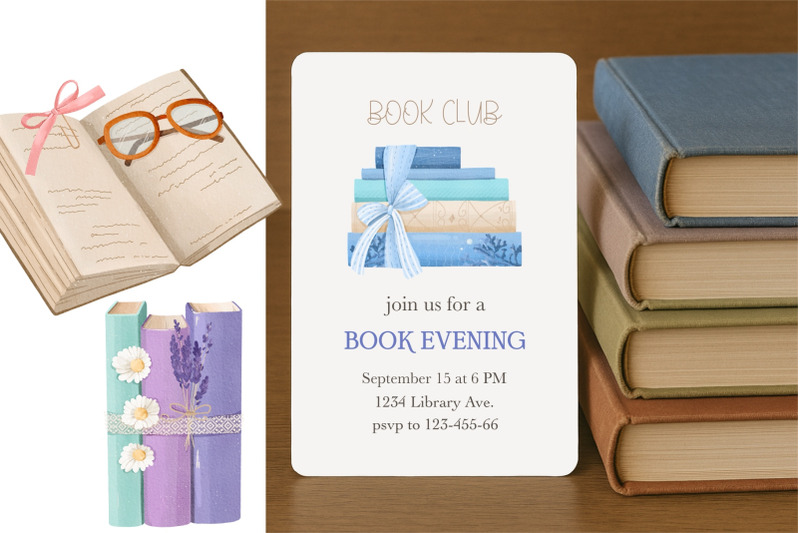 watercolor-cute-books-clipart-floral-book-png-book-lover