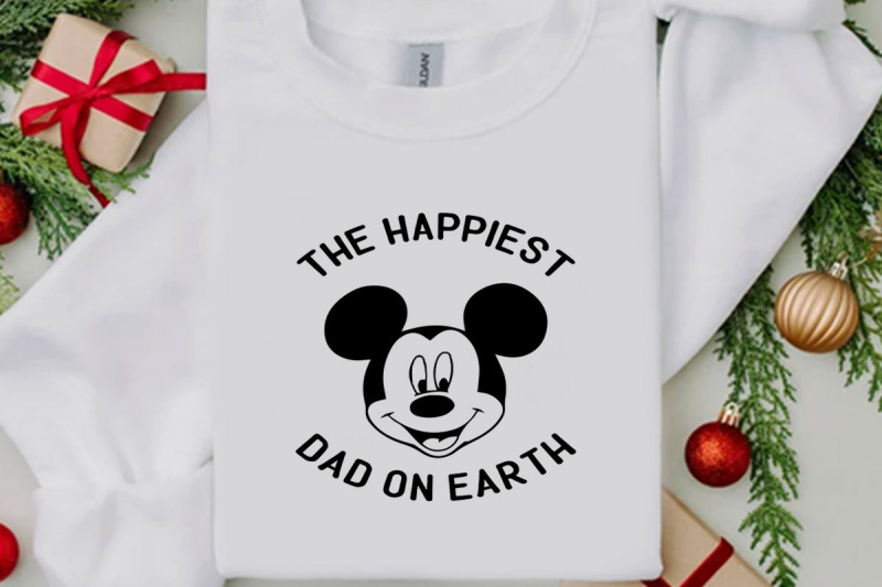 happiest-dad-on-earth-typographic-t-shirt-design
