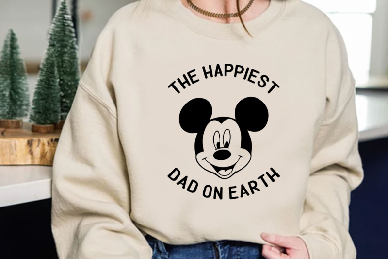 happiest-dad-on-earth-typographic-t-shirt-design