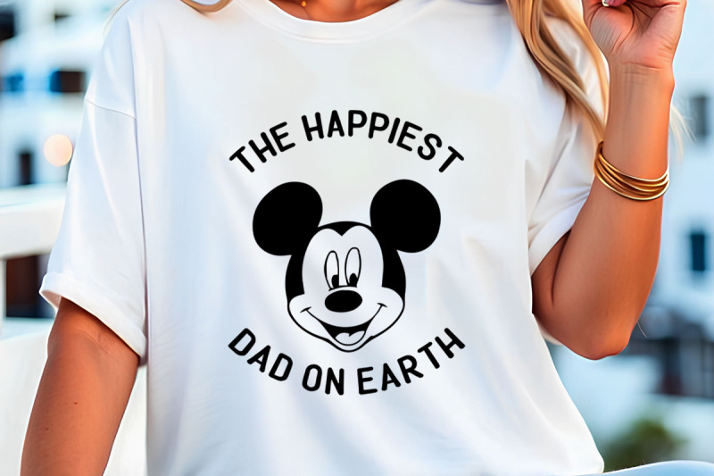 happiest-dad-on-earth-typographic-t-shirt-design
