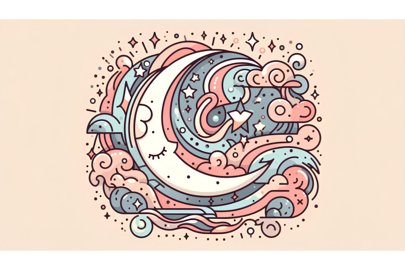 abstract-moon-and-stars-composition
