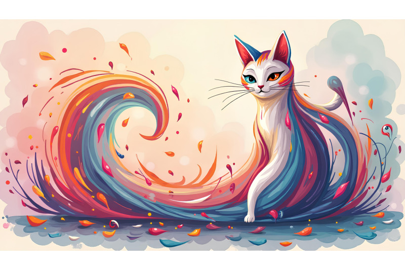 abstract-swirling-cat-forms-in-art