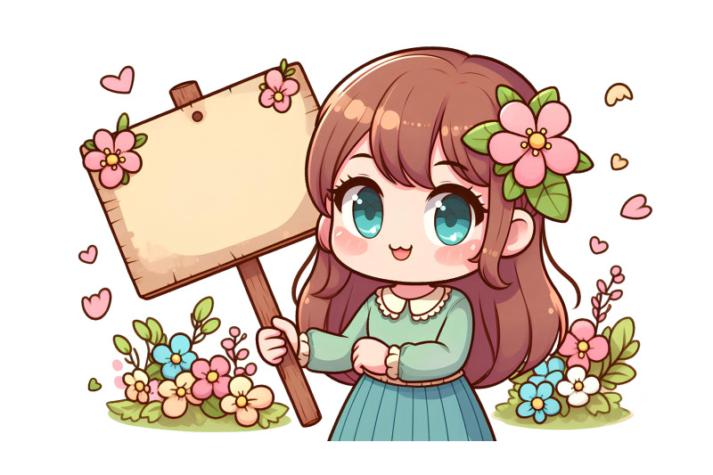 blossoming-girl-with-blank-sign-pastels