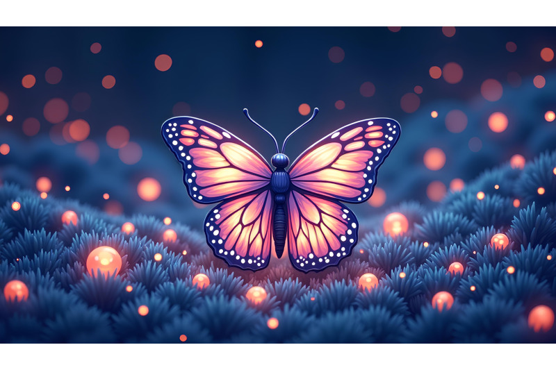 butterfly-among-glowing-orbs-bioluminescent-dream