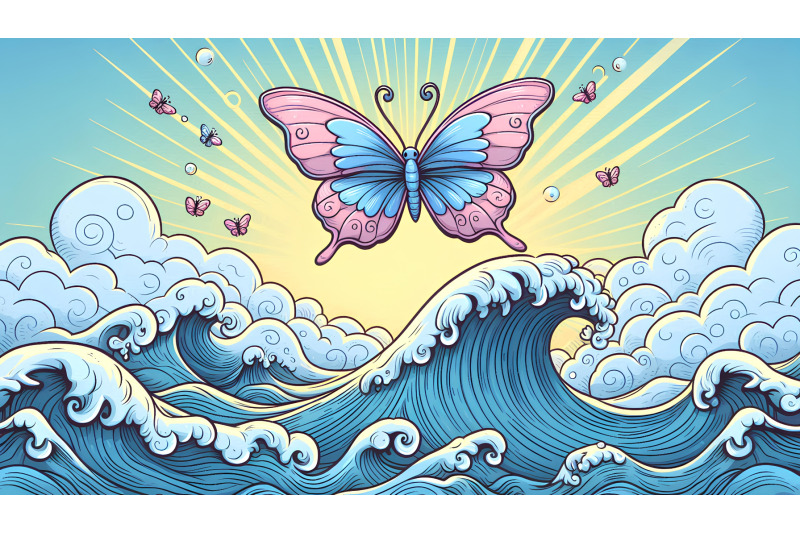 butterfly-hovering-over-an-ocean-wave-ocean-fantasy
