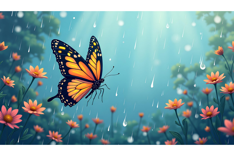 butterfly-in-a-raindrop-kissed-garden-dreamlike-art