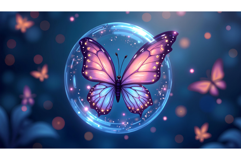 butterfly-in-a-shimmering-bubble-dreamlike-bioluminescence