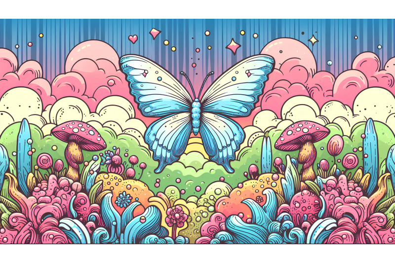 butterfly-in-a-surreal-paradise-dreamy-pop-art