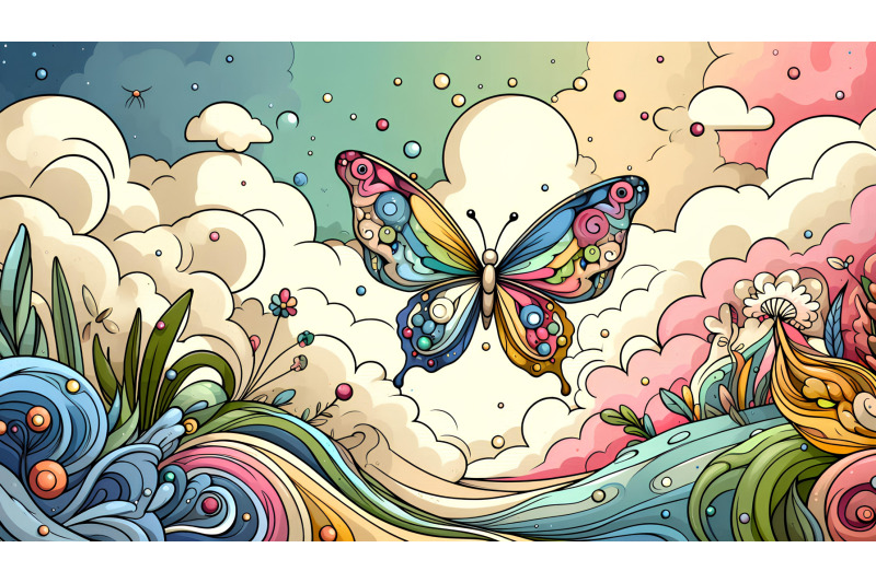 butterfly-in-a-surreal-world-of-shifting-colors-color-transition-art