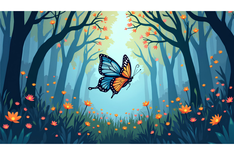 butterfly-in-a-whispering-forest-mystical-expressionism