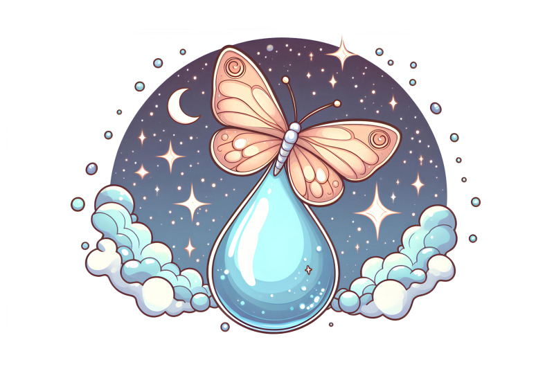 butterfly-on-a-luminous-raindrop-celestial-realism