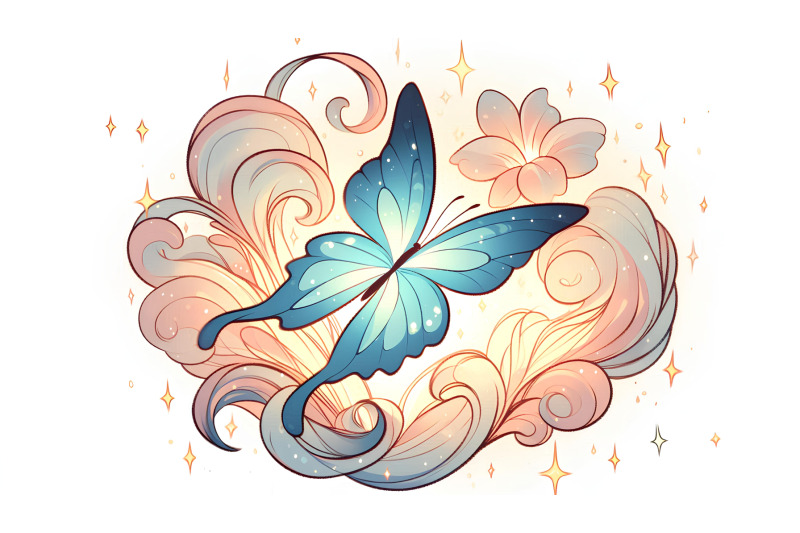 butterfly-on-shimmering-petals-ethereal-painting