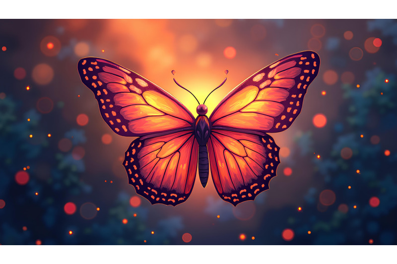 butterfly-with-a-fiery-glow-radiant-surrealism