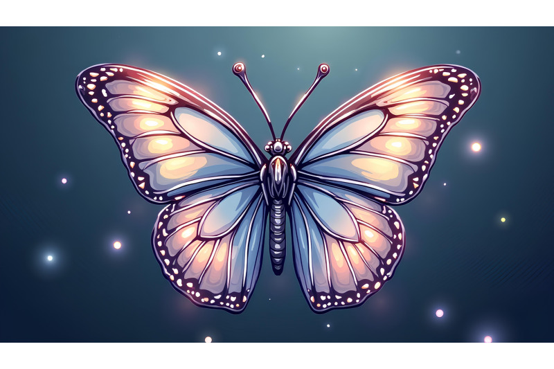 butterfly-with-a-touch-of-silver-silver-glow-art