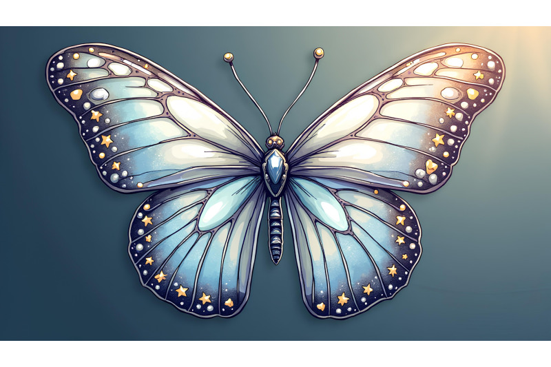 butterfly-with-a-touch-of-silver-silver-glow-art